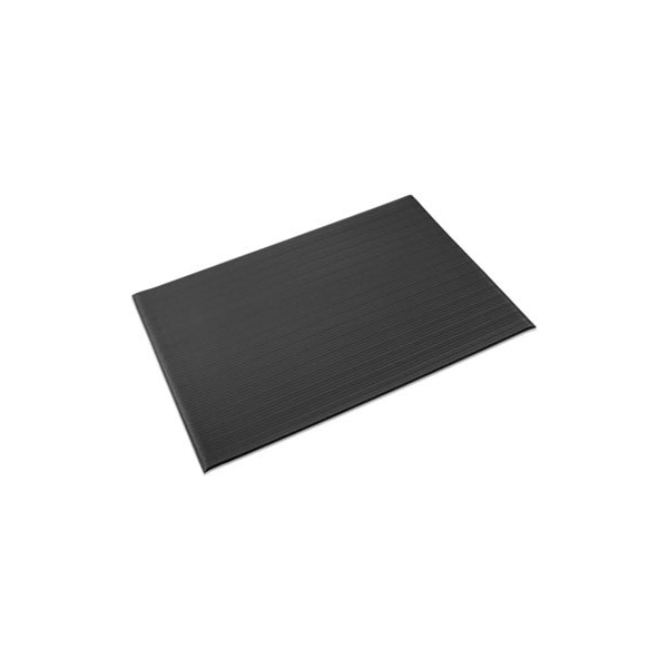 Crown Matting Technologies Crown, Ribbed Vinyl Anti-Fatigue Mat, 24 X 36, Black - FL2436BK