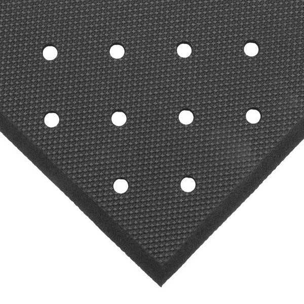 Notrax Antifatigue Mat, Nitrile Rubber Blend Foam, Mini-Diamond Studded Top, 3 ft W x 4 ft L, Black - T17P0034BL