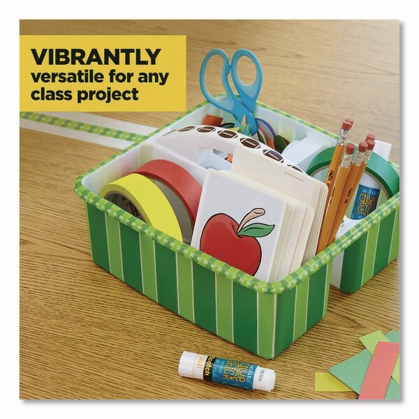Scotch Expressions Masking Tape, 3in Core, 0.94in x 20 yds, Red, Green, Yellow, 3PK - 3437-3PRM
