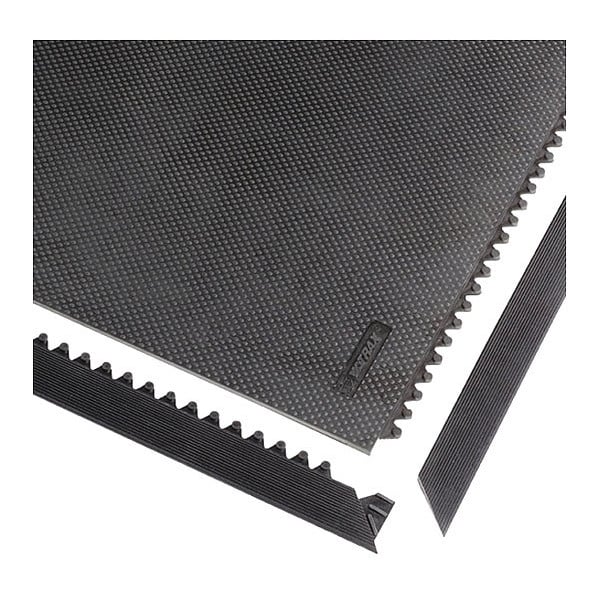 Notrax Heavy Duty Industrial Mat, Rubber, 3 ft W x 3 ft L, 1/2 in Thick - 040S0033BL
