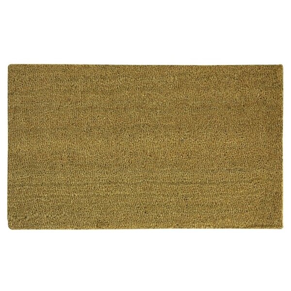 Fanmats Blank Door Mat, 36 in L, 24 in W, Natural Coir Surface, Tan - 58772