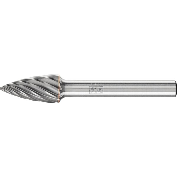 Pferd Carbide Bur - Tree Shape (Pointed), INOX Cut - 3/8" x 3/4" x 1/4" Shank - SG-3 - 24807