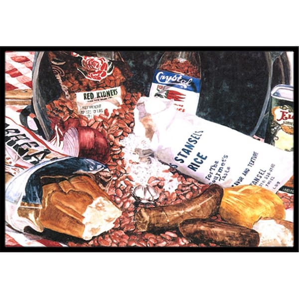 Carolines Treasures 24 x 36 in. Red Beans And Rice Indoor Or Outdoor Doormat - 8536JMAT