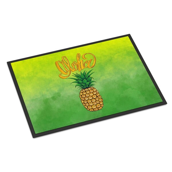 Carolines Treasures 24 x 36 in. Aloha Pineapple Welcome Indoor or Outdoor Mat - BB7451JMAT