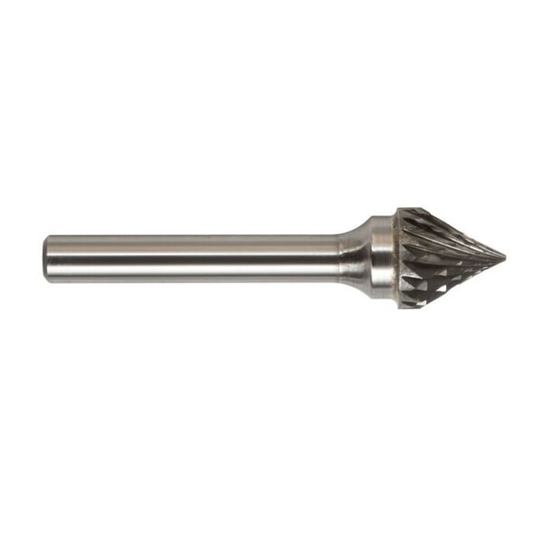 Magnum Carbide Burr, Series 7000J, 516 Head Dia, 14 Length of Cut, Cone60 deg Shape SJ Head Shape,  - 7J124ADC