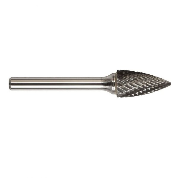 Magnum Carbide Burr, Series 7000G, Pointed, 316 Head Dia, 12 Length of Cut, Tree Pointed Shape SG He - 70G053DC