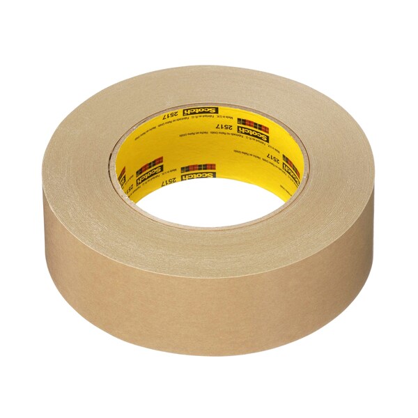 3M Splicing Tape, 48 mm W x 55m L, 6.5 mil Thick, Brown, Rubber Adhesive, 24 PK - 2517