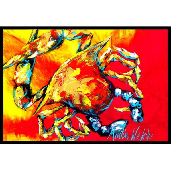 Carolines Treasures Carolines Treasures MW1086JMAT 24 x 36 in. Crab Hot Dang Indoor Or Outdoor Doormat - MW1086JMAT