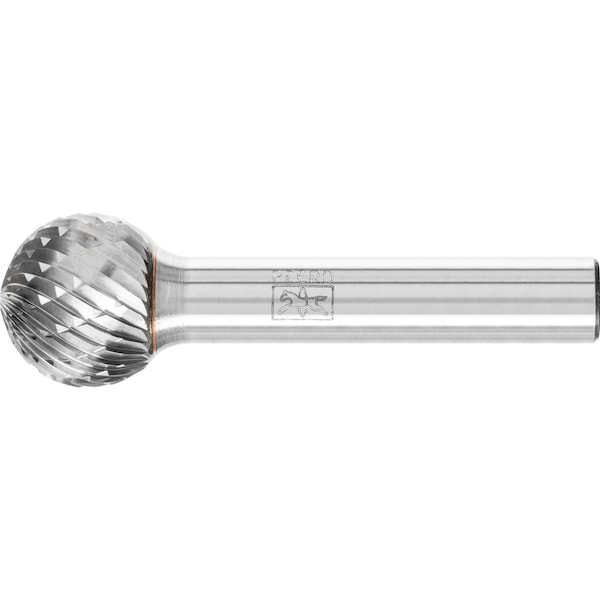 Pferd TOUGH Carbide Bur - Ball Shape - DBL Cut (3R) - 5/8" x 9/16" x 1/4" Shank - SD-6 - 22246
