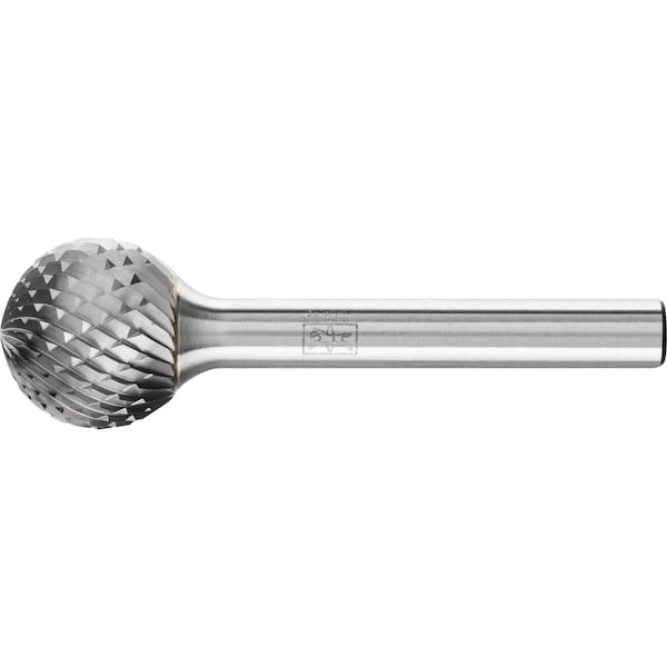 Pferd Carbide Bur - Ball Shape, DIA Cut - 5/8" x 9/16" x 1/4" Shank - SD-6 - 24593