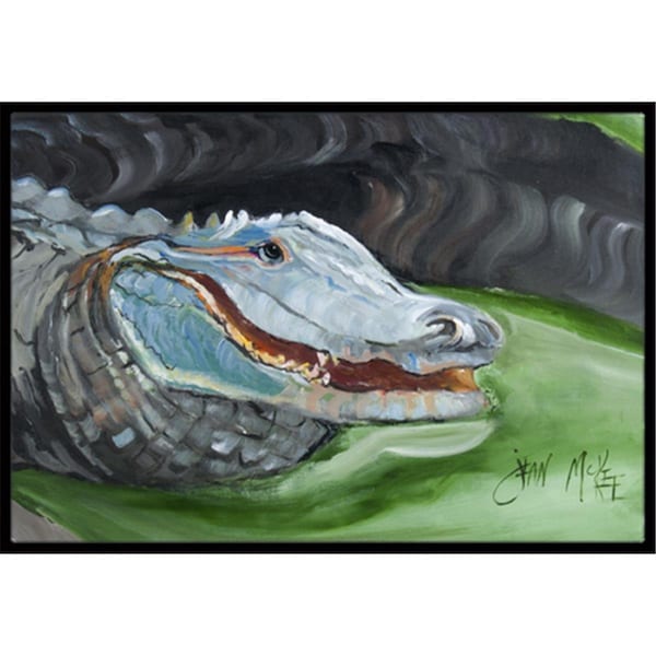 Carolines Treasures Blue Alligator Indoor and Outdoor Mat- 18 x 27 in. - JMK1003MAT