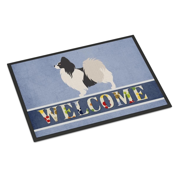 Carolines Treasures Papillon Welcome Indoor or Outdoor Mat - 24 x 36 in. - BB8322JMAT