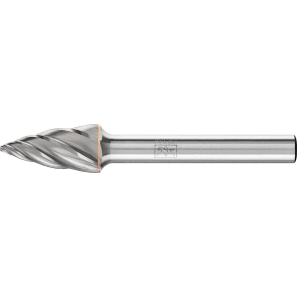 Pferd Carbide Bur - Tree pointed end, ALU cut - 3/8" x 3/4" x 1/4" Shank - SG-3 - 25654
