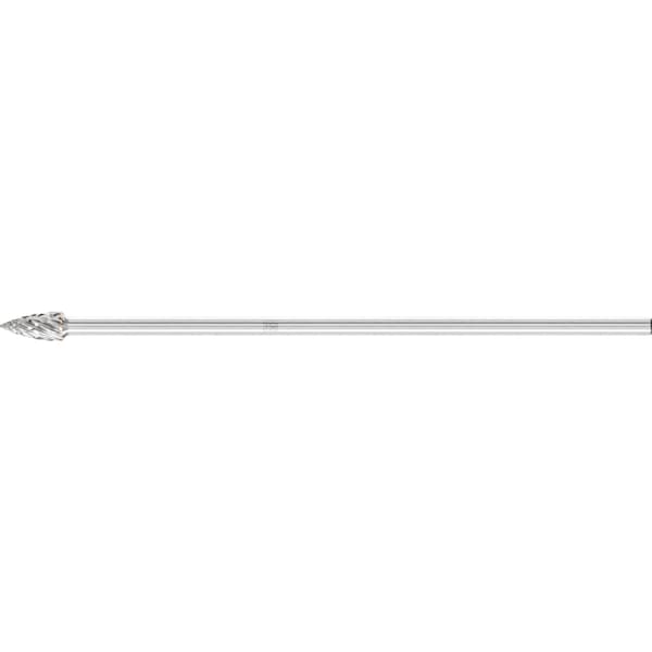 Pferd Carbide Bur - Tree (pointed end), STEEL cut - 3/8" x 3/4" x 1/4" Shank - SG-3 L6 - 25644