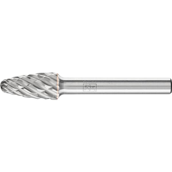 Pferd Carbide Bur - Tree Shape, STEEL Cut - 3/8" x 3/4" x 1/4" Shank - SF-3 - 24708