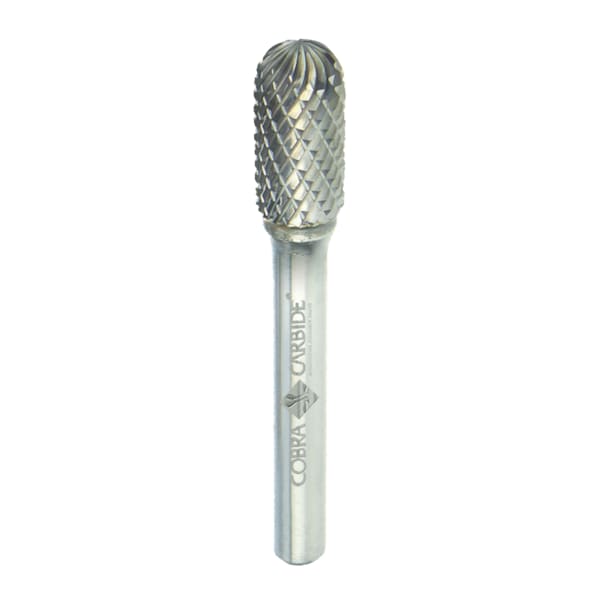 Cobra Carbide Carbide Burr, Single Cut Shape C, SC-42L3, 1/8 - 10404