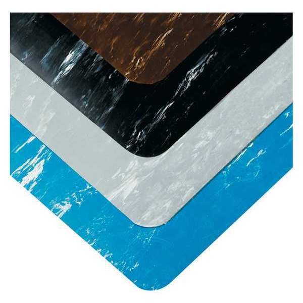Partners Brand Antifatigue Mat, 6 ft L x 4 ft W, .50 in Thickness, Marble, Blue - MAT212BE