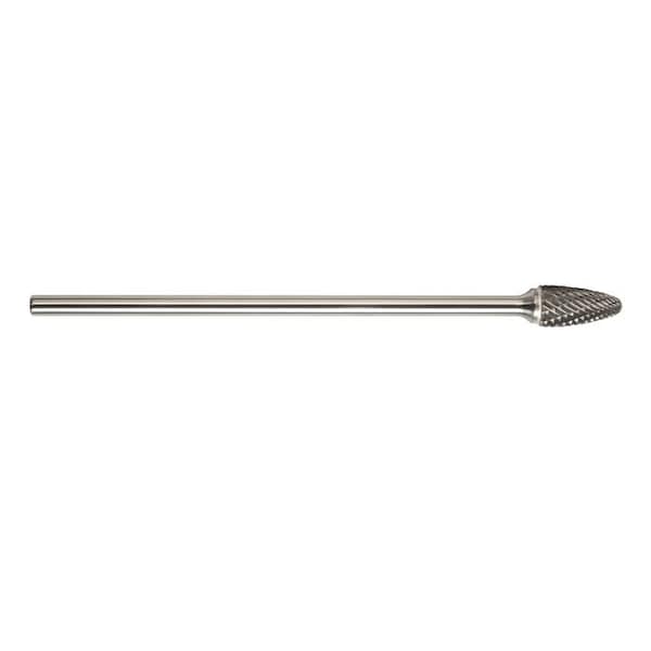 Magnum Carbide Burr, Extra Long Shank, Series 7000FX, Radius, 12 Head Dia, 1 Length of Cut, Tree Radius - 7FX132DC