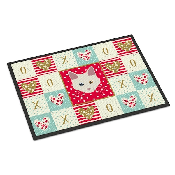 Carolines Treasures 18 x 27 in. Goddess Giant Cat Love Indoor or Outdoor Mat - CK5084MAT