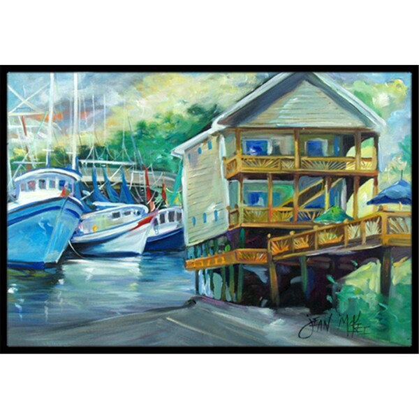 Carolines Treasures Ocean Springs Harbour Landing Indoor and Outdoor Mat- 18 x 27 in. - JMK1069MAT
