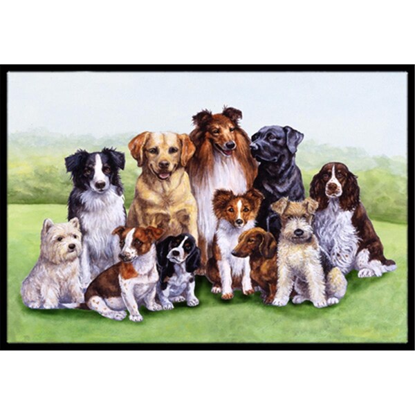 Carolines Treasures Springtime Dogs Indoor or Outdoor Mat- 18 x 27 - BDBA316BMAT