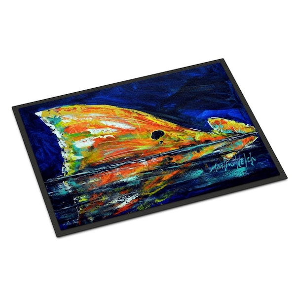 Carolines Treasures 24 x 36 in. Flipper Red Fish Indoor or Outdoor Mat - MW1276JMAT