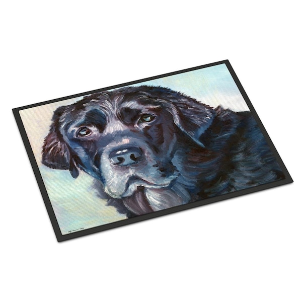 Carolines Treasures 24 x 36 in. Black Labrador Face Indoor or Outdoor Mat - 7419JMAT