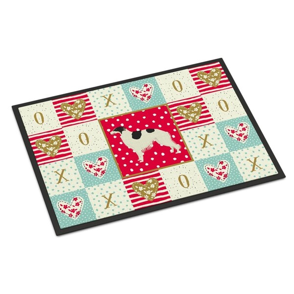 Carolines Treasures 24 x 36 in. Borzoi Love Indoor or Outdoor Mat - CK5914JMAT