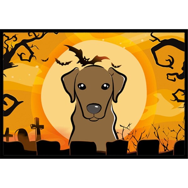 Carolines Treasures Halloween Chocolate Labrador Indoor and Outdoor Mat- 24 x 36 in. - BB1792JMAT