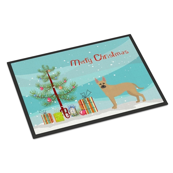 Carolines Treasures 18 x 27 in. Shepherd Pit Mix No.2 Christmas Tree Indoor or Outdoor Mat - CK3870MAT