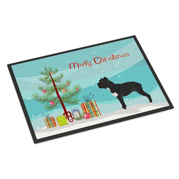 Carolines Treasures Cane Corso Christmas Indoor or Outdoor Mat - 18 x 27 in. - BB8507MAT