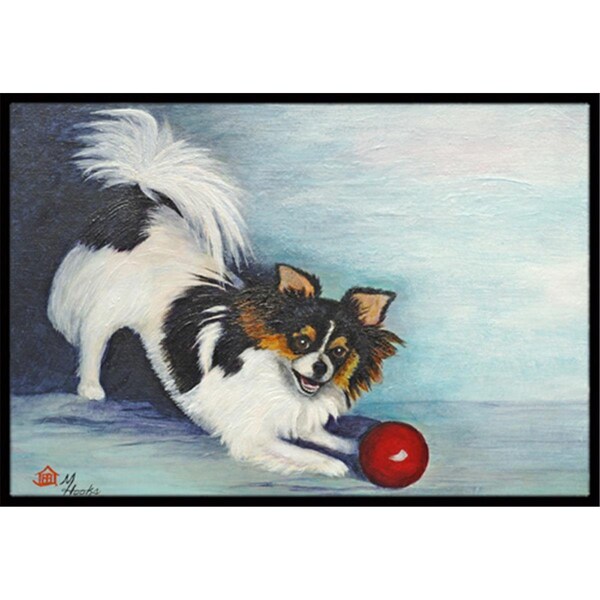 Carolines Treasures Chihuahua Play Ball Indoor and Outdoor Mat- 24 x 36 in. - MH1054JMAT