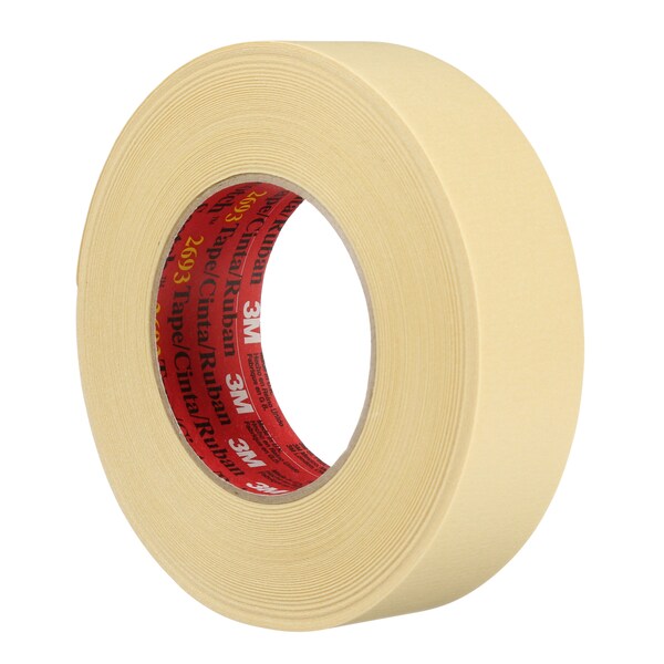 3M 36 mm W x 55 m L, 7.9 mil Thick, Yellow, Acrylic Adhesive, 24 PK - 2693