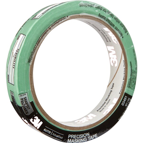 3M Precision Masking Tape, 3/4 in X 35 yd, 03491, 24PK - 3491