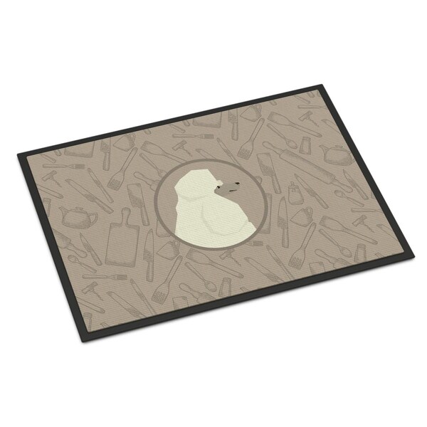 Carolines Treasures 24 x 36 in. Poodle in the Kitchen Indoor or Outdoor Mat - CK2203JMAT