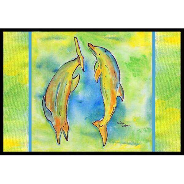 Carolines Treasures Dolphin Indoor Or Outdoor Mat - 18 x 27 in. - 8380-MAT