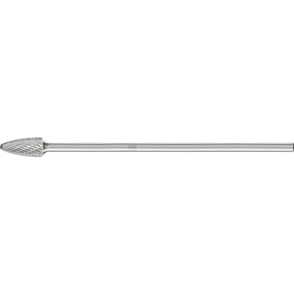 Pferd TOUGH Carbide Bur - Tree Shape - DBL Cut (3R) - 1/2" x 1" x 1/4" Ext. Shank - SF-5L6 - 22754
