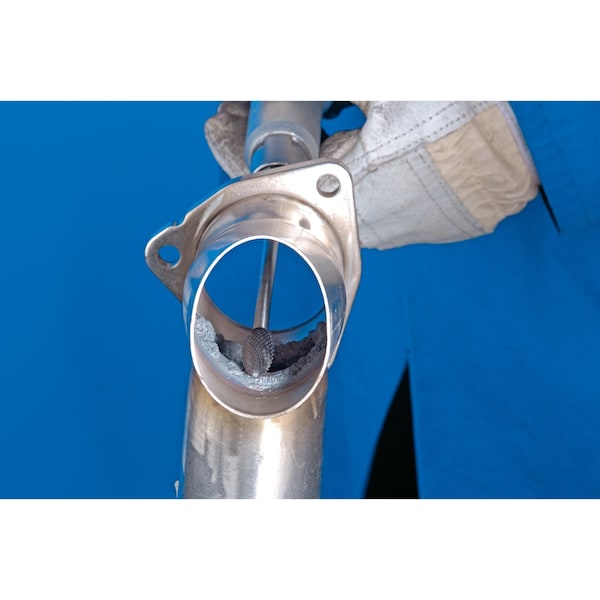 Pferd TOUGH Carbide Bur - Tree Shape - DBL Cut (3R) - 1/2" x 1" x 1/4" Ext. Shank - SF-5L6 - 22754