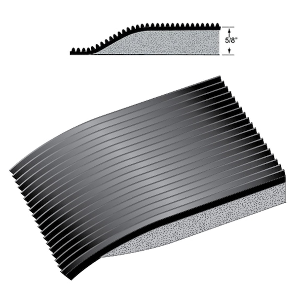 Rhino Mats Black Dual Purpose Anti-Fatique Mats, 5/8" Thick, Corrugated, Rubber - DP-3660C