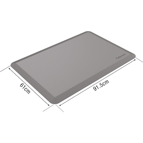 Fellowes Antifatigue Mat, 24 in L x 3 ft W, .75 in Thickness, Black - FEL8707002