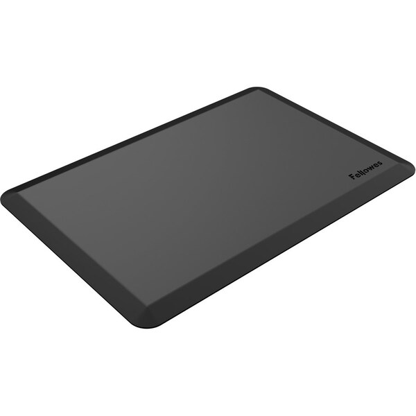Fellowes Antifatigue Mat, 24 in L x 3 ft W, .75 in Thickness, Black - FEL8707002