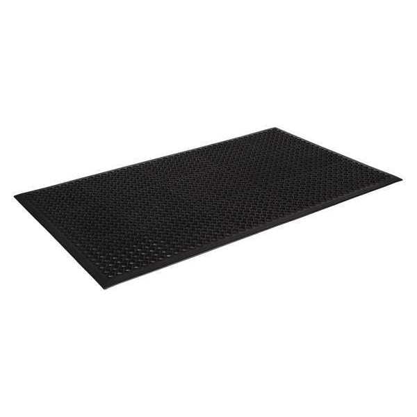 Crown Matting Technologies Wet Area Rubber Mat, Black, 3 ft W x 15 ft L - WS CT15BK