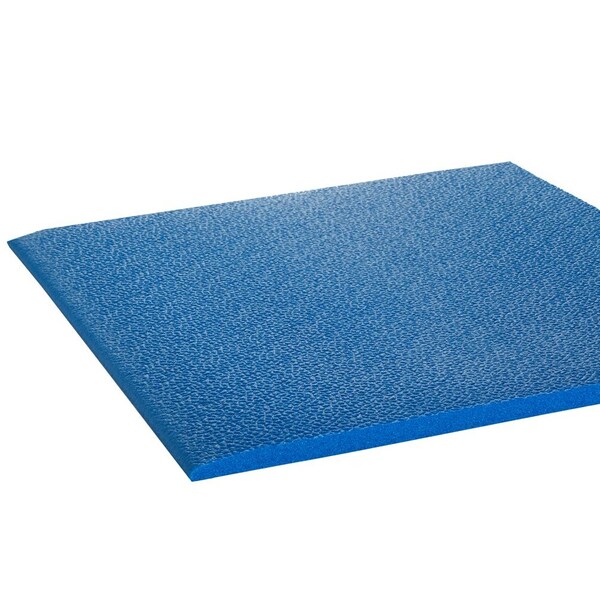 Crown Matting Technologies Antifatigue Mat, 3' L x 2' W, 3/8" Thickness, Zedlan Foam, Royal Blue - CK 0023BL