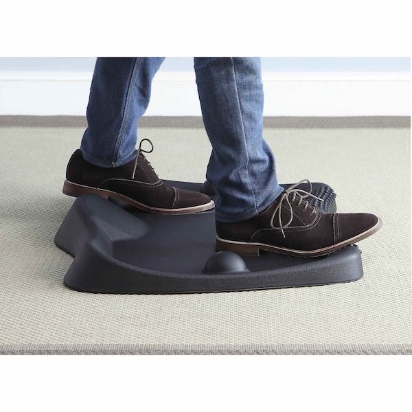Lorell Antifatigue Mat, 21.60 in L x 26.40 in W, 2.40 in Thickness, Black - 99537
