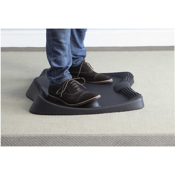 Lorell Antifatigue Mat, 21.60 in L x 26.40 in W, 2.40 in Thickness, Black - 99537