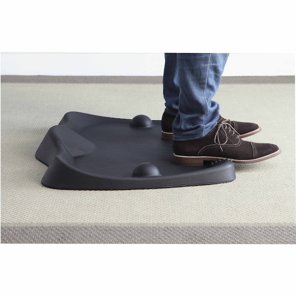 Lorell Antifatigue Mat, 21.60 in L x 26.40 in W, 2.40 in Thickness, Black - 99537