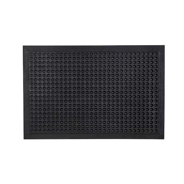Floortex Antifatigue Mat, 47 in L x 35 in W, 0.63 in Thickness, 100% Recycled Rubber, Black - NRAFFLRU0101
