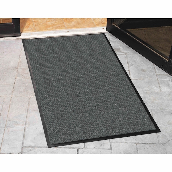 Genuine Joe Waterguard Floor Mat, Charcoal, 36 in W x 10 ft L - GJO59460