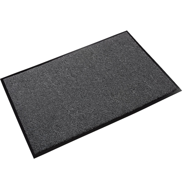 Crown Matting Technologies Wiper Mat, Polypropylene, 3/8" Thick, Charcoal, 3' W x 6' L - GS 0036CH