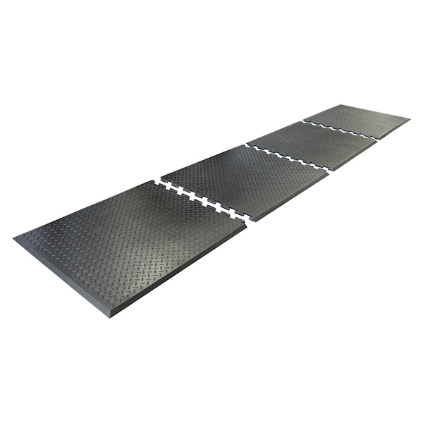Rubber-Cal "Foot-Rest" Interlocking Anti-Fatigue Floor Mat - 1/2 in x 28 in x 31 in - Finished Tile - 03_146_WEB